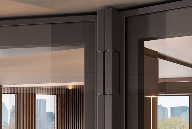 Custom wardrobe — Glass door corner