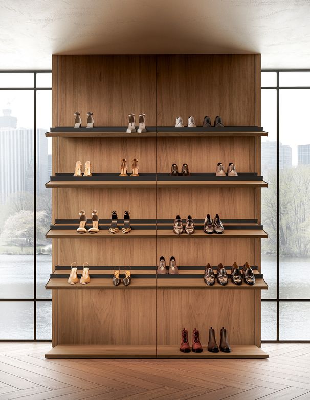 Custom wardrobe — Shoe wall