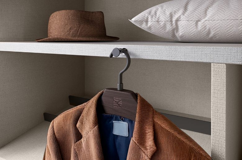 Custom wardrobe — Hat shelf and hanger