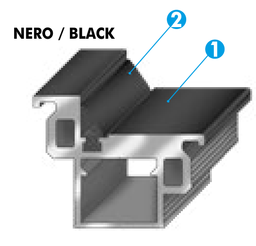GD Dorigo ES40 Invisible Infinity aluminium doorframe profile, matt black finish