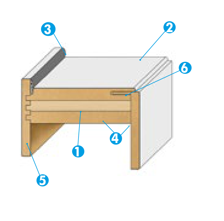 GD Dorigo F40 push-type flush jamb section