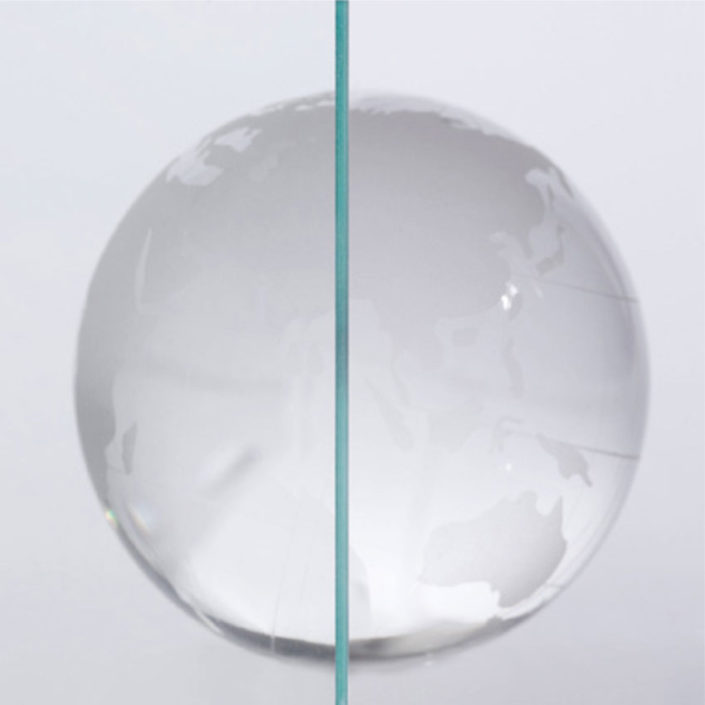 Transparent shiny glass