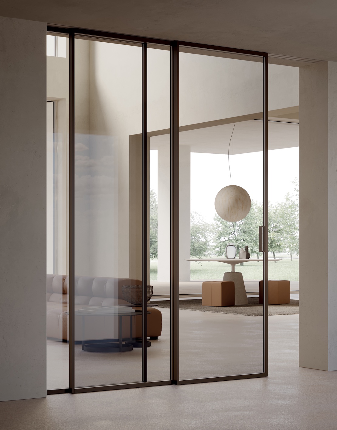 GD Dorigo Kyra bronze-framed glass interior door
