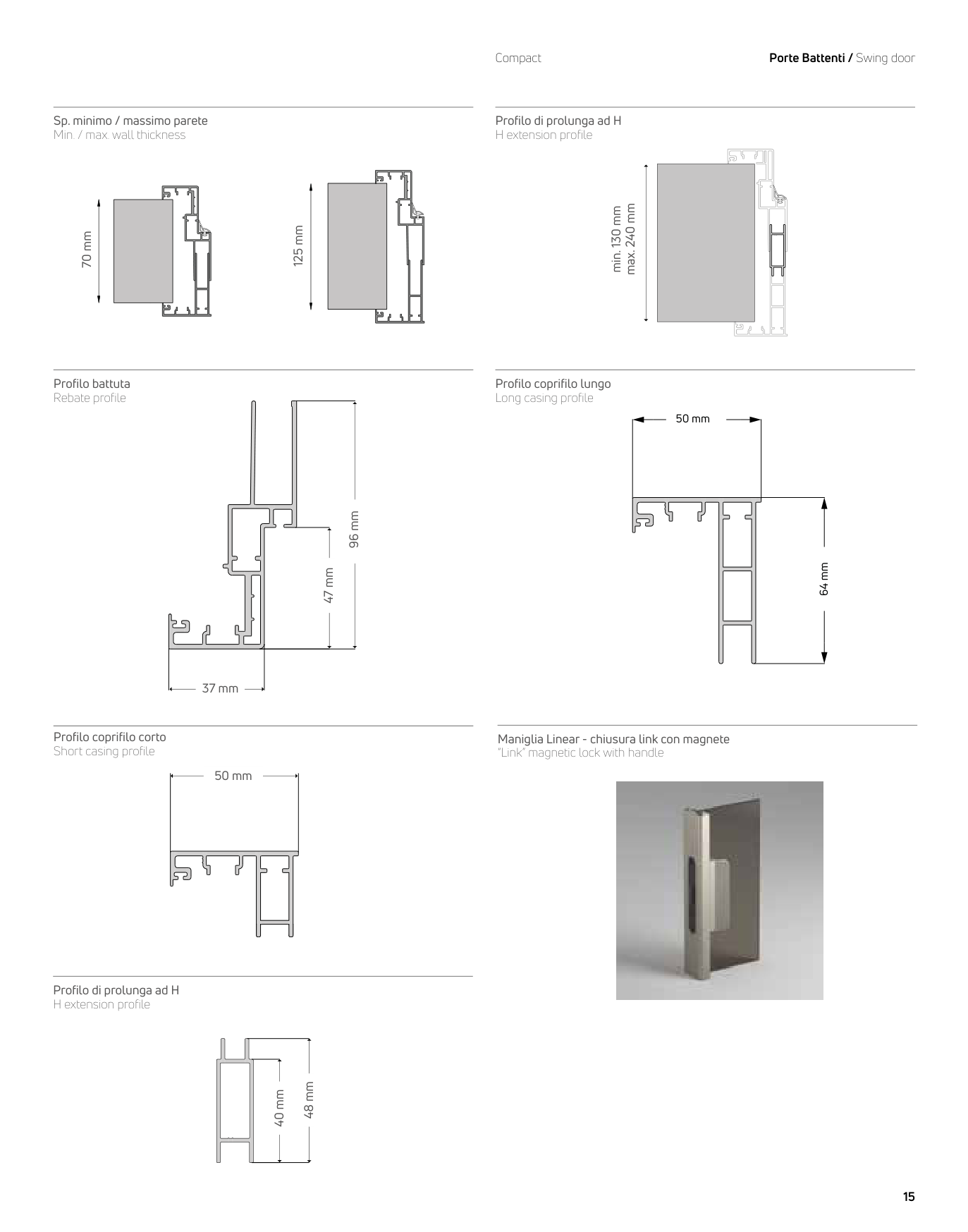 Compact — dimensions and fixing details from the CB Systems catalogue