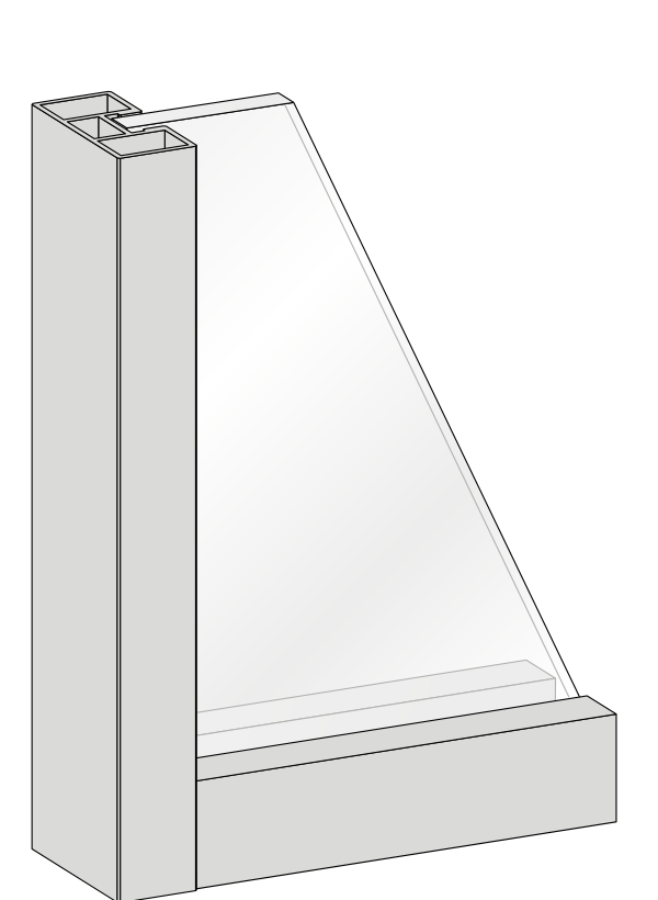 Mizu Serie 800 aluminium profile cross-section