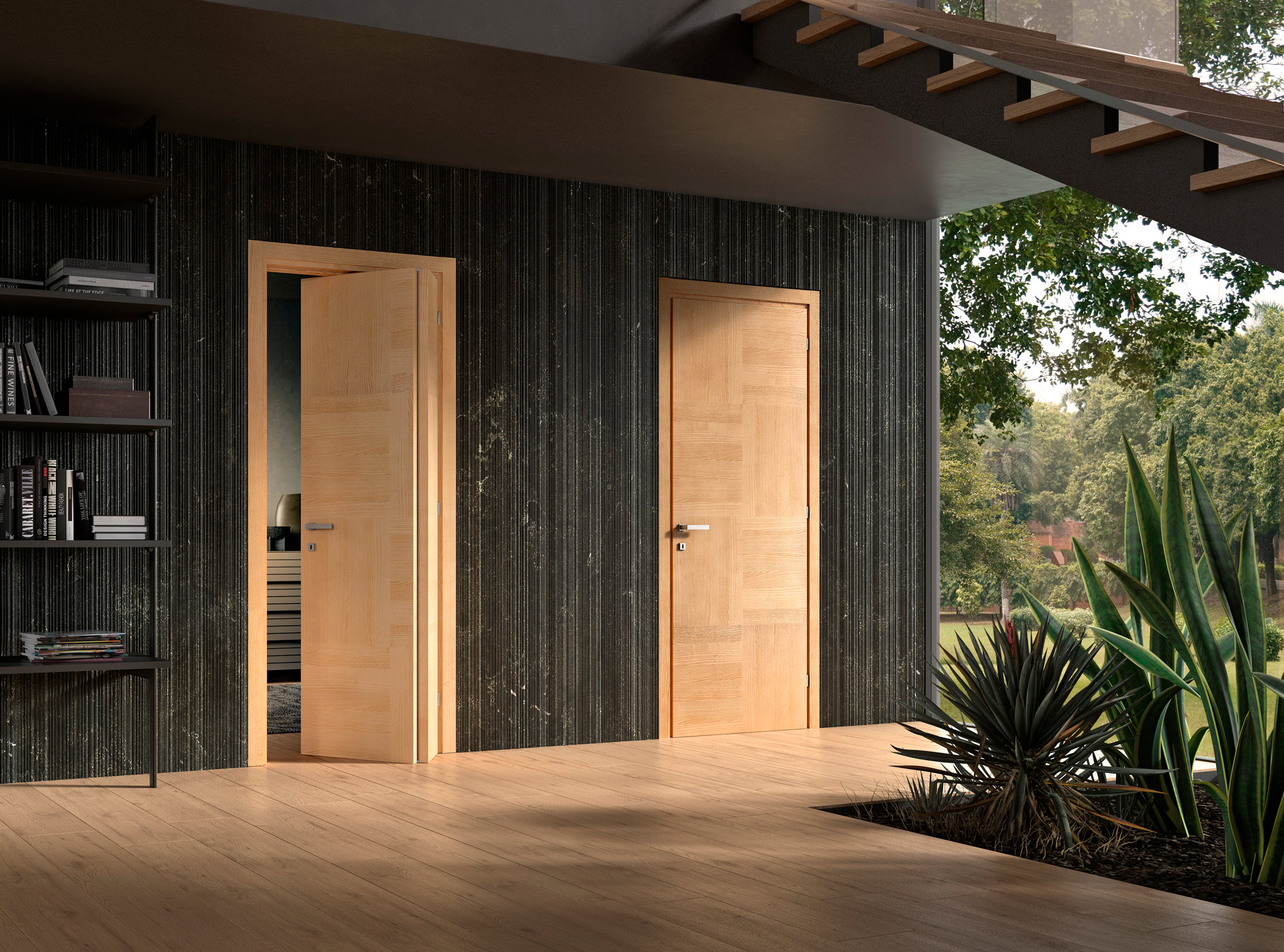 Imago wood veneer doors by GD Dorigo