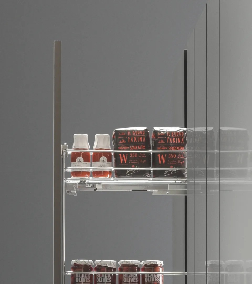 Wire pull-out larder