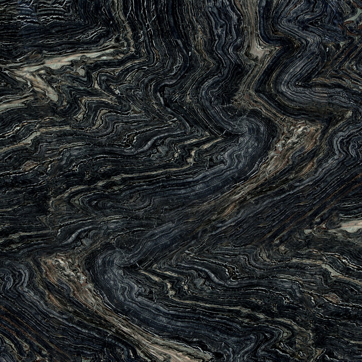 M69 Silver Brown Wave Lucido real stone slab