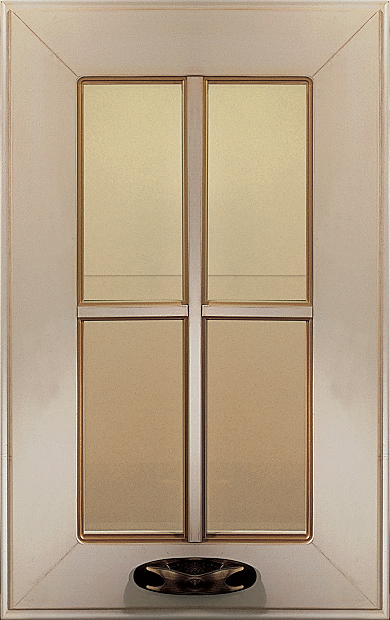 Bronze-Glass Vitrine door detail